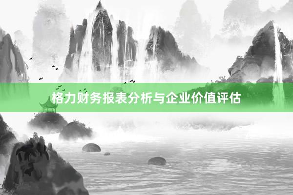 格力财务报表分析与企业价值评估